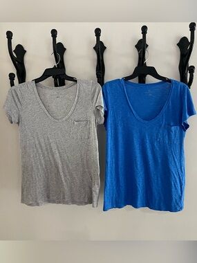 Caslon U-neck T-Shirts Set of 2 Medium
